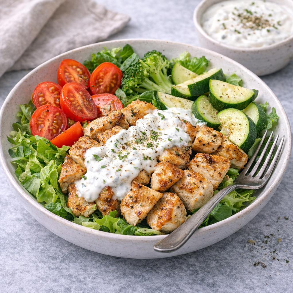 Tavuklu Fit Kase (Yoğurt Soslu)
