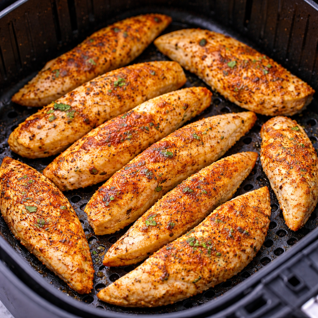 Airfryer Baharatlı Tavuk Dilimleri