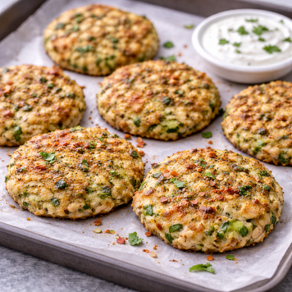 Tavuklu Sebzeli Fırın Mücver (Unuz & Kızartmasız)