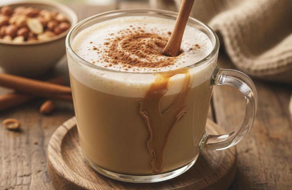 Gece Açlığını Bastıran Süt & Fıstık Ezmesi İçeceği