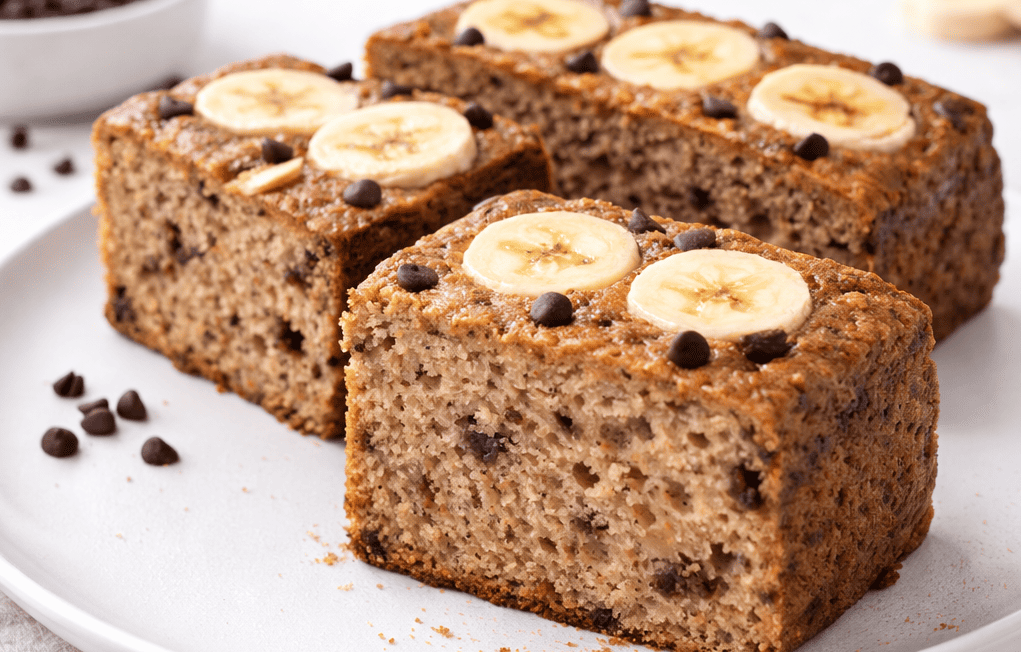 Fırınlanmış Proteinli Muzlu Kek