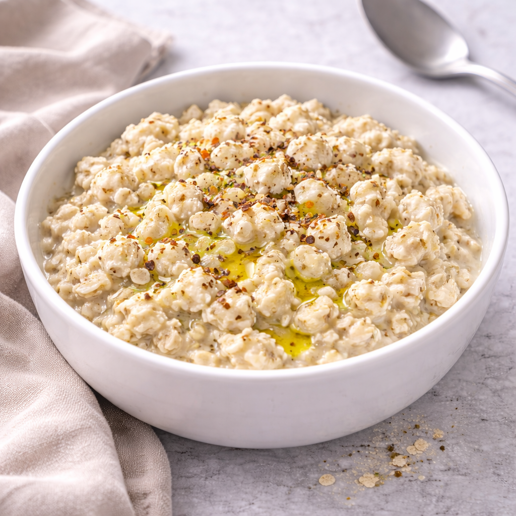 Gece İçin Yulaflı Lor Kasesi